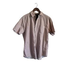 Rugby University Short Sleeve Button up-Size L